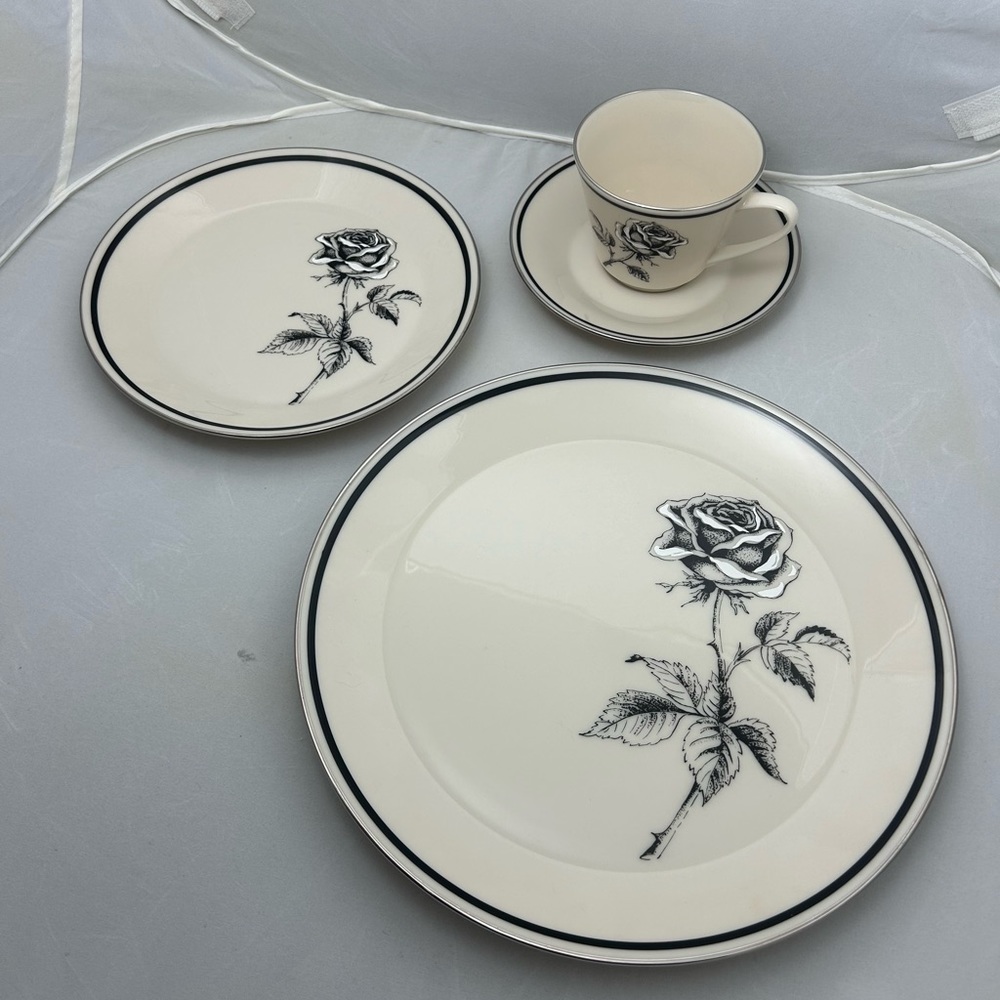 “Lenox Forever Rose”47pc. Dinner settings, Stored since 1978, PERFECT shape!